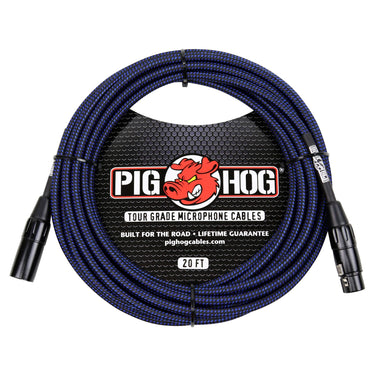Cable Pig Hog Phm20bbl Para Microfono Canon A Canon 6.10 Metros Black Blue